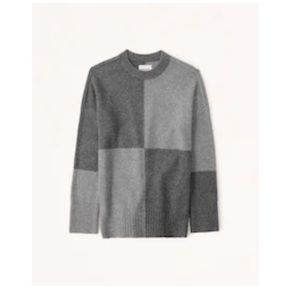 Abercrombie and Fitch Oversized Fluffy Pattern Crew Sweater cozy sweater…